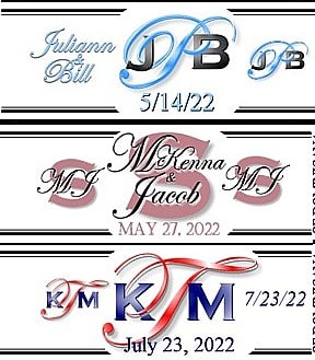 Wedding cigar bands designed with the accent color of the Bridesmaid's dresses Wedding cigar labels are a demand for Brides-to-Be